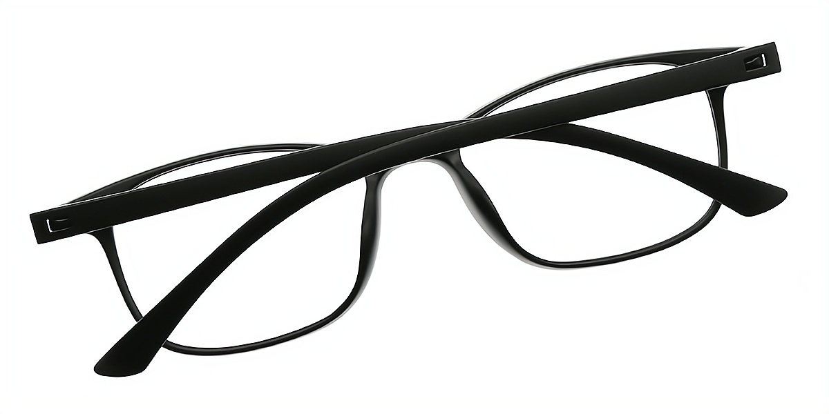 Black Rectangle Simple TR90 Eyeglasses