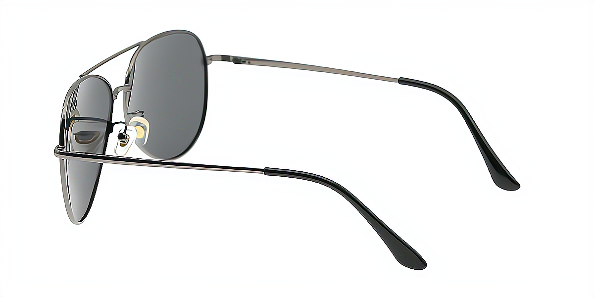 Gray Aviator Classic Metal Eyeglasses