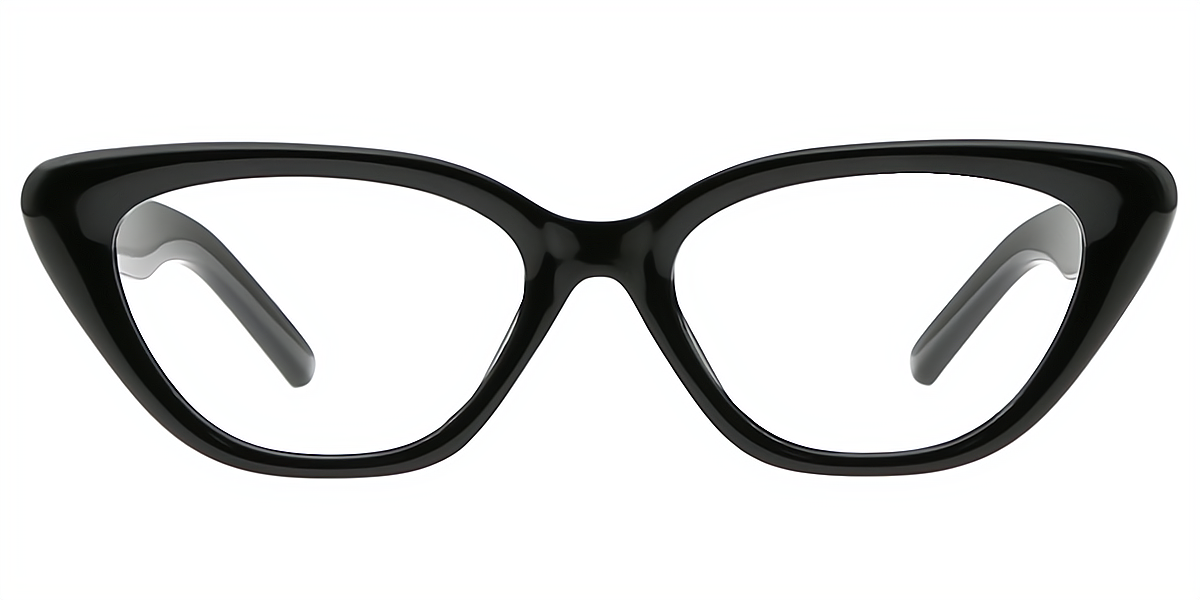 Black Cat Eye Chic Plastic Eyeglasses