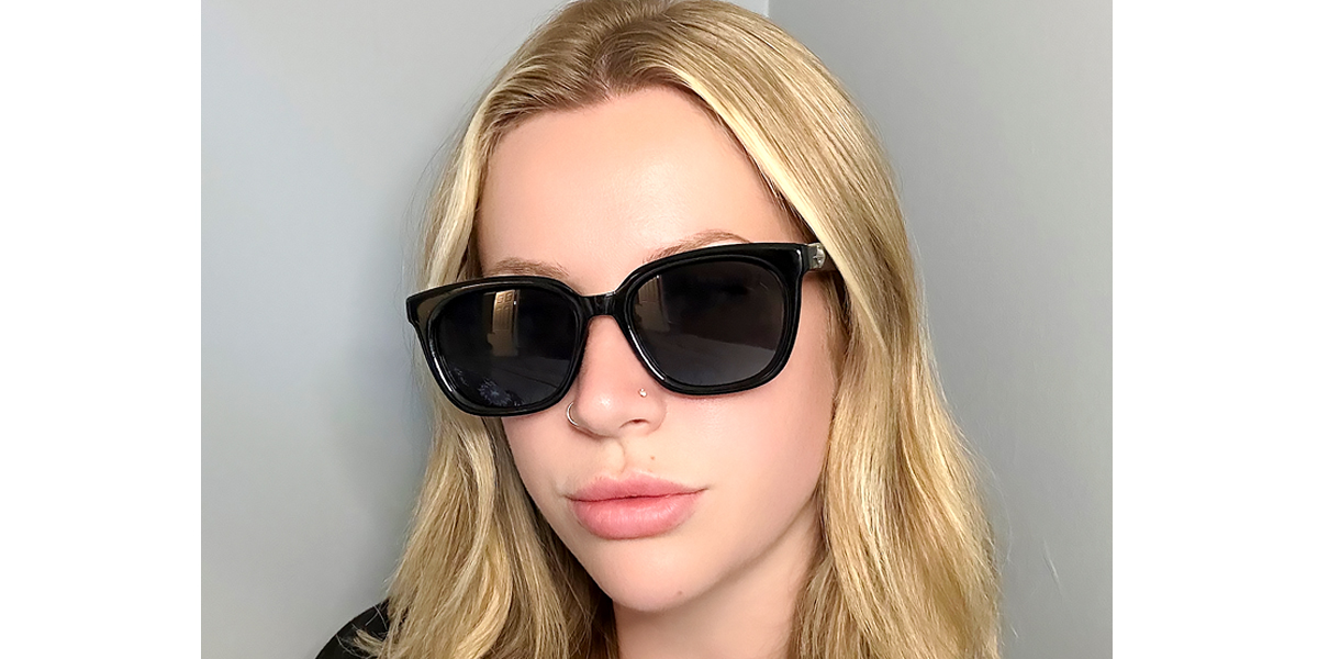 Black Horn Classic Plastic Eyeglasses