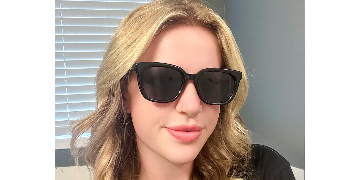 Black Horn Classic Plastic Eyeglasses