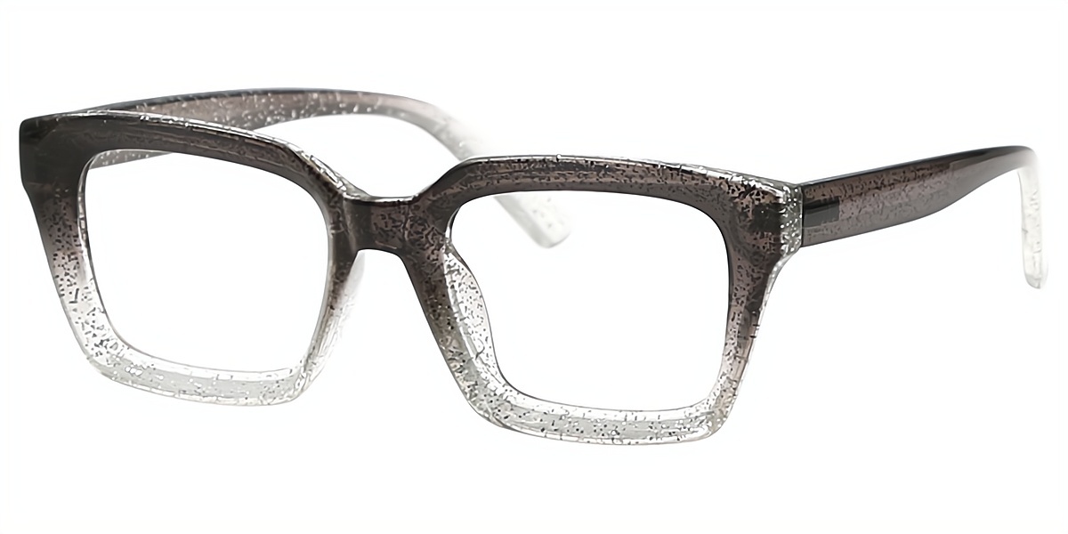 Gray Rectangle Modish Oversized TR90 Eyeglasses