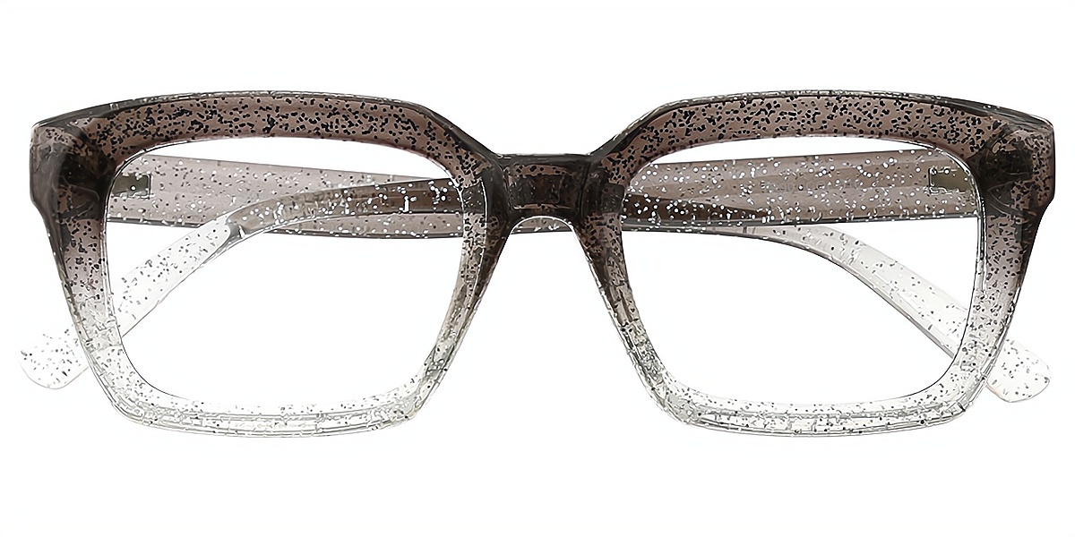 Gray Rectangle Modish Oversized TR90 Eyeglasses