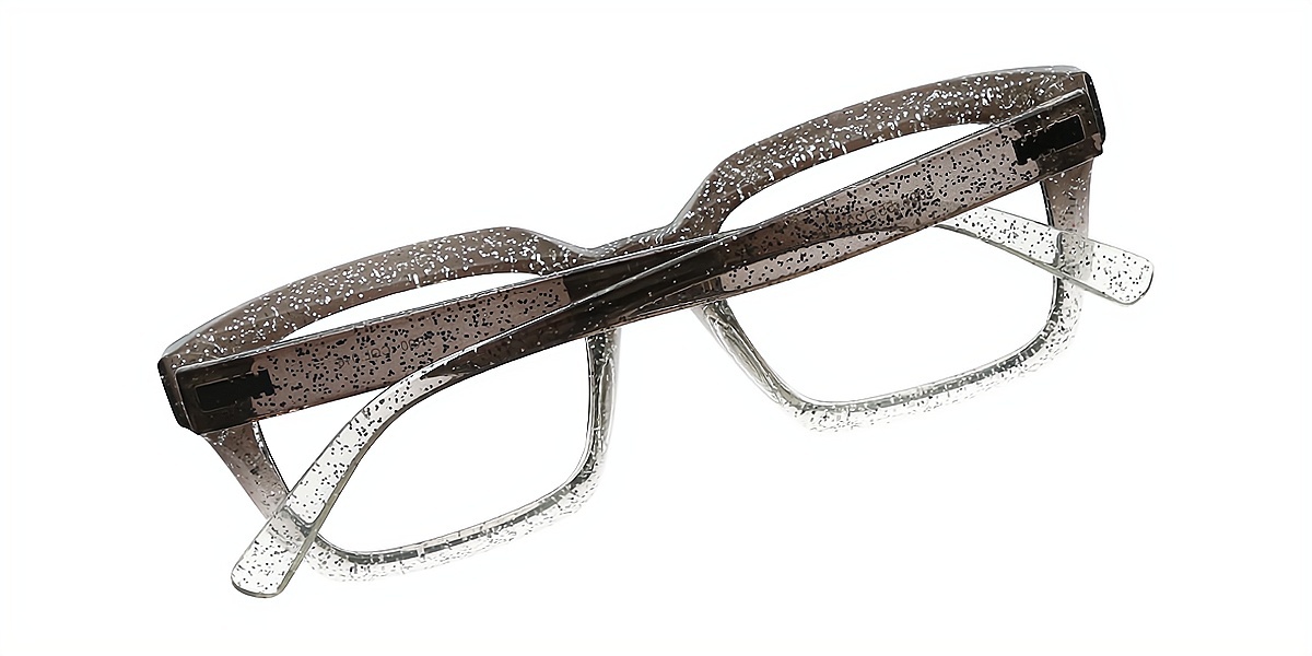 Gray Rectangle Modish Oversized TR90 Eyeglasses