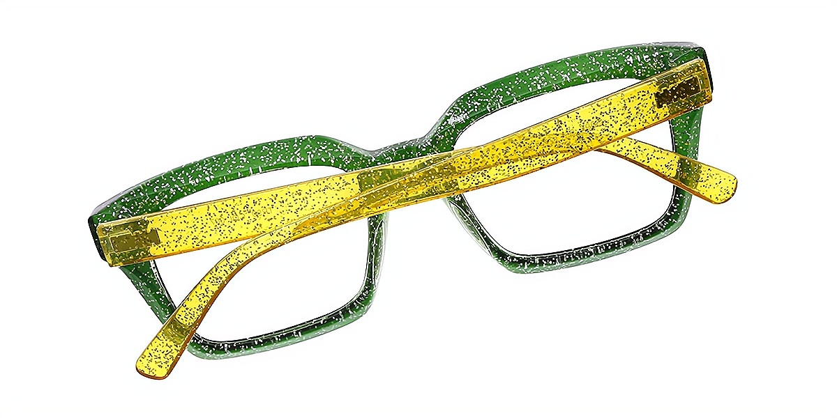 Green Rectangle Modish Oversized TR90 Eyeglasses