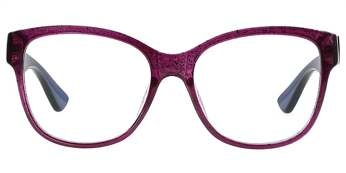 Purple Butterfly Ornate Oversized TR90 Eyeglasses