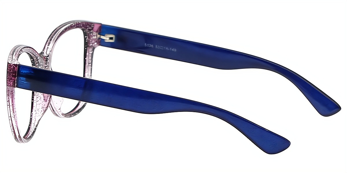 Purple Butterfly Ornate Oversized TR90 Eyeglasses