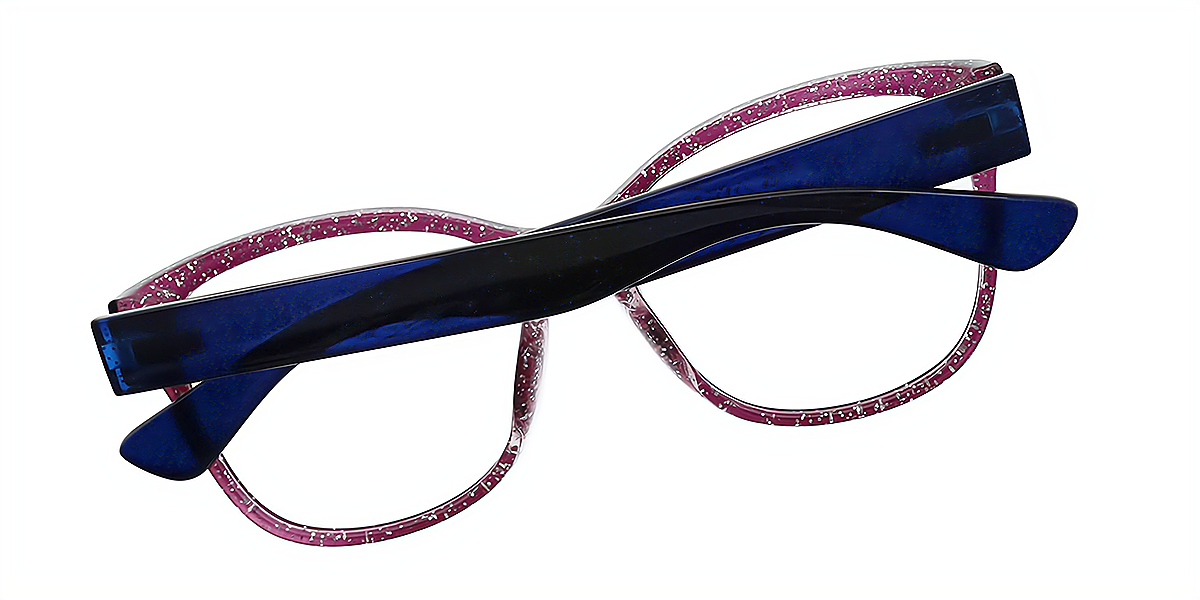 Purple Butterfly Ornate Oversized TR90 Eyeglasses