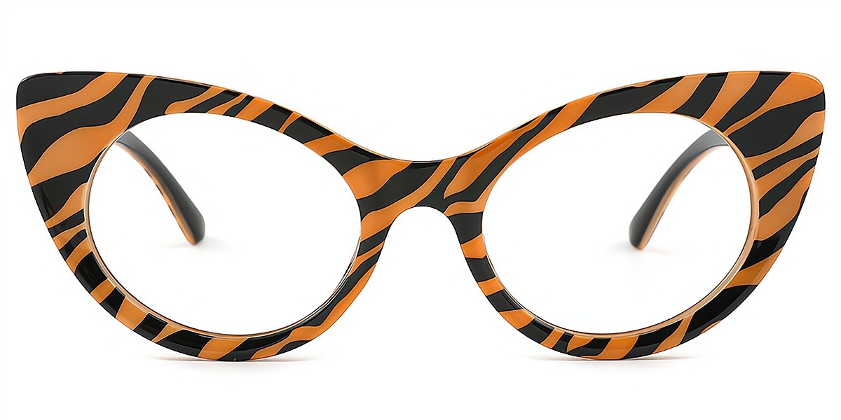 Tortoise Cat Eye Retro Oversized Plastic Eyeglasses