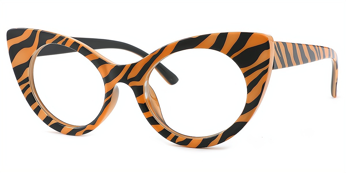 Tortoise Cat Eye Retro Oversized Plastic Eyeglasses