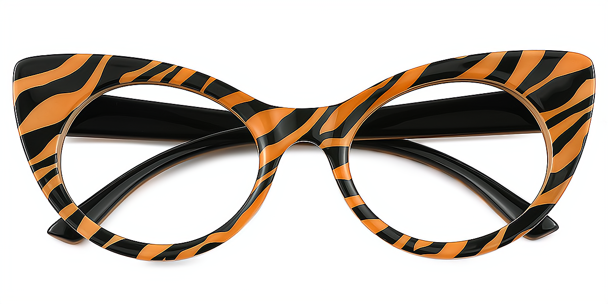 Tortoise Cat Eye Retro Oversized Plastic Eyeglasses