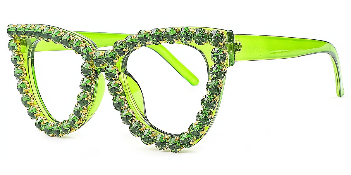 Selena #0086 Pink Cat Eye Chic Oversized Plastic Eyeglasses  display picture 1