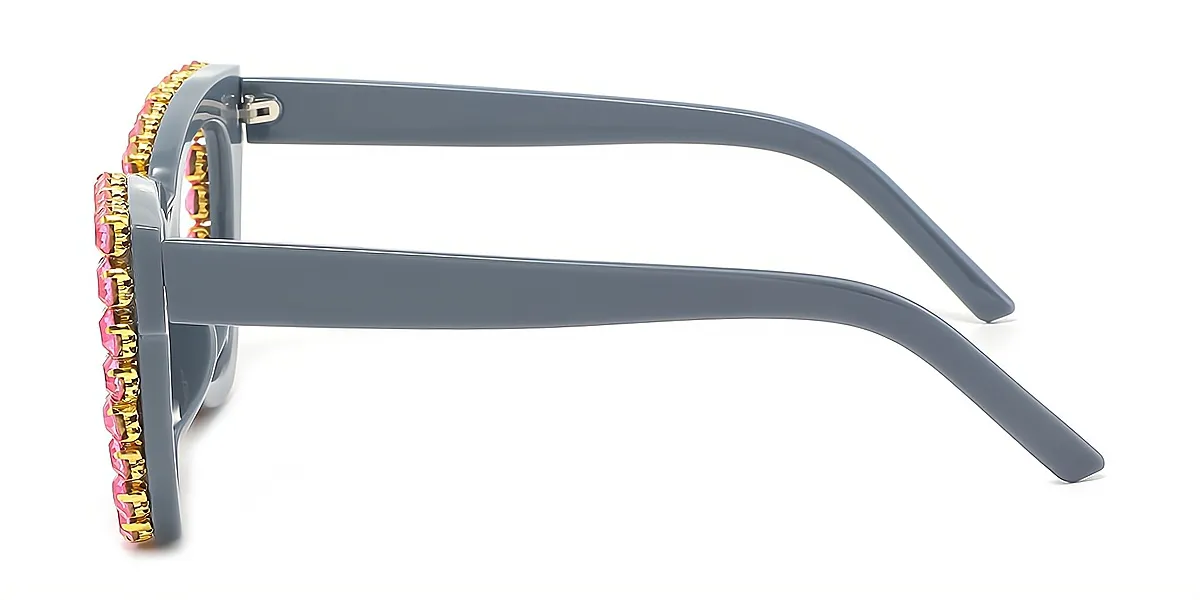 Pink Cat Eye Chic Oversized Plastic Eyeglasses
