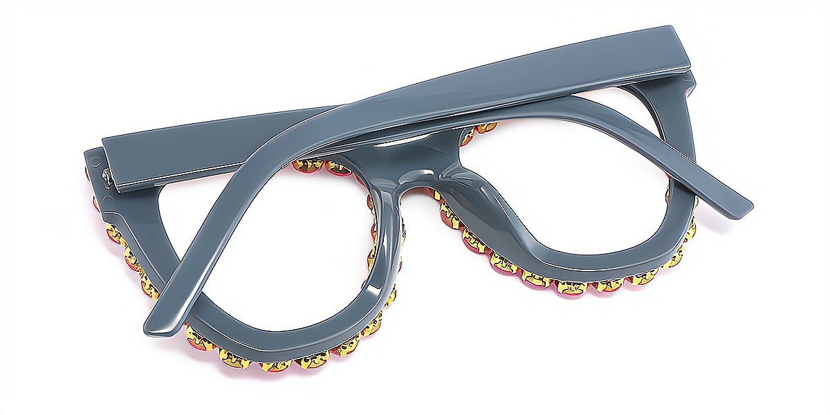 Pink Cat Eye Chic Oversized Plastic Eyeglasses