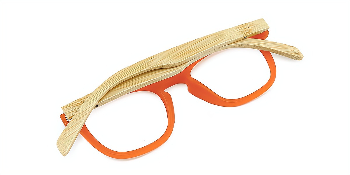 Orange Oval Simple Plastic Eyeglasses