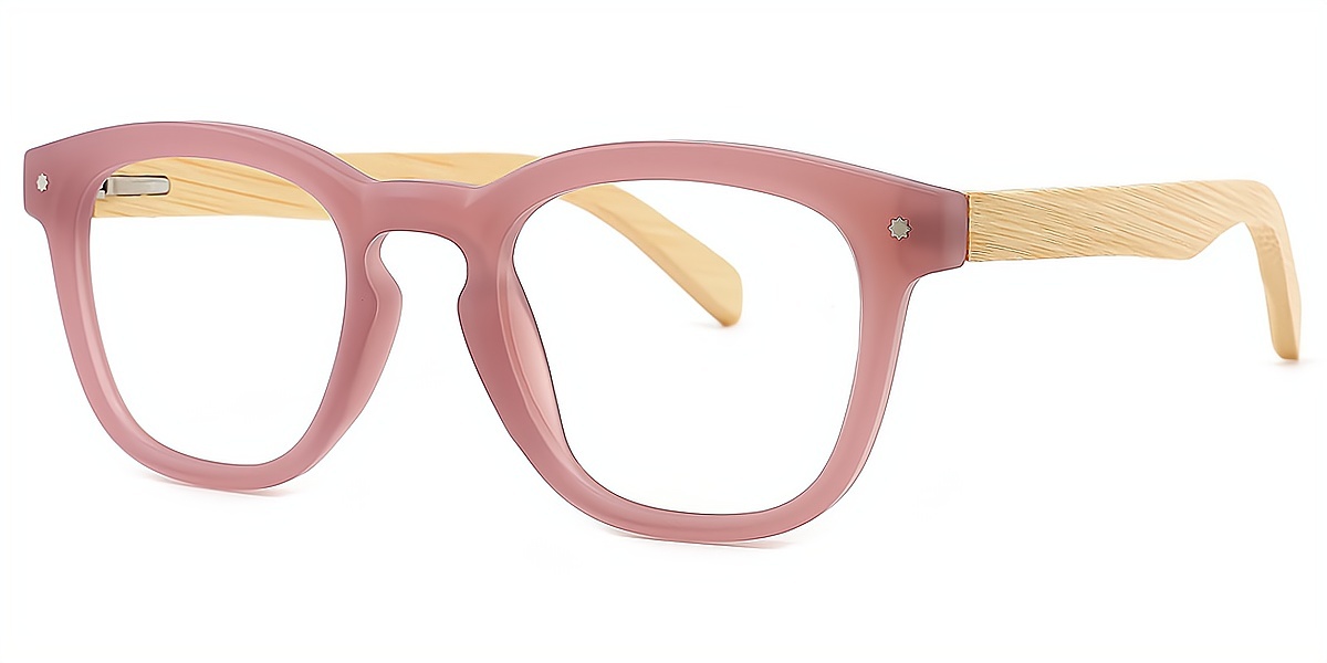 Pink Oval Simple Plastic Eyeglasses