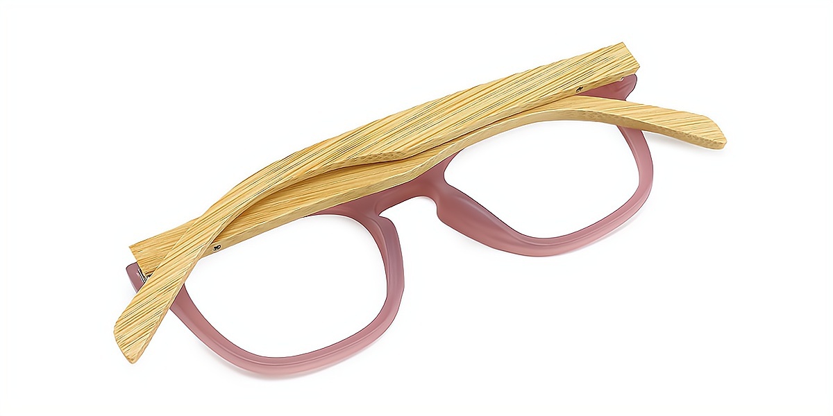 Pink Oval Simple Plastic Eyeglasses