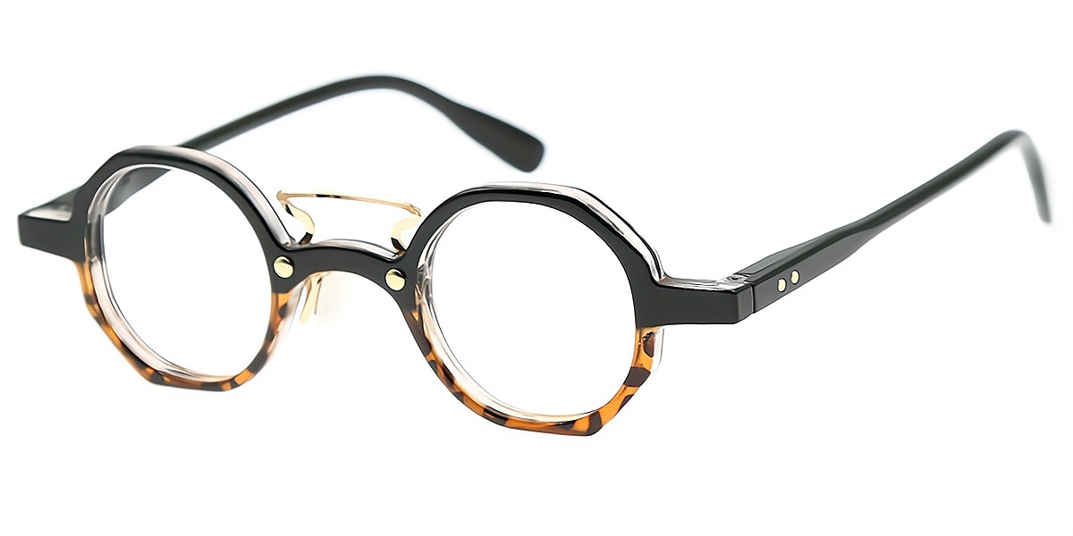 Mix Round Retro Plastic Eyeglasses