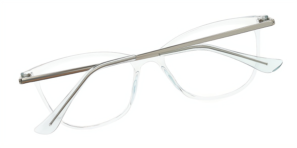 Light Blue Cat Eye Simple TR90 Eyeglasses