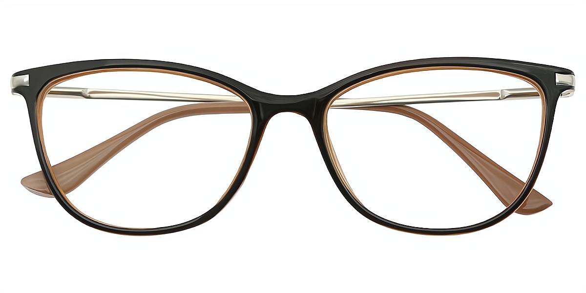 Dark Brown Cat Eye Simple TR90 Eyeglasses