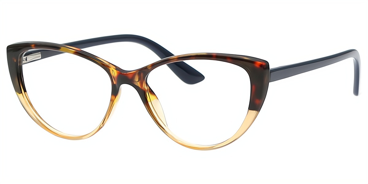 Tortoise Cat Eye Modish TR90 Eyeglasses