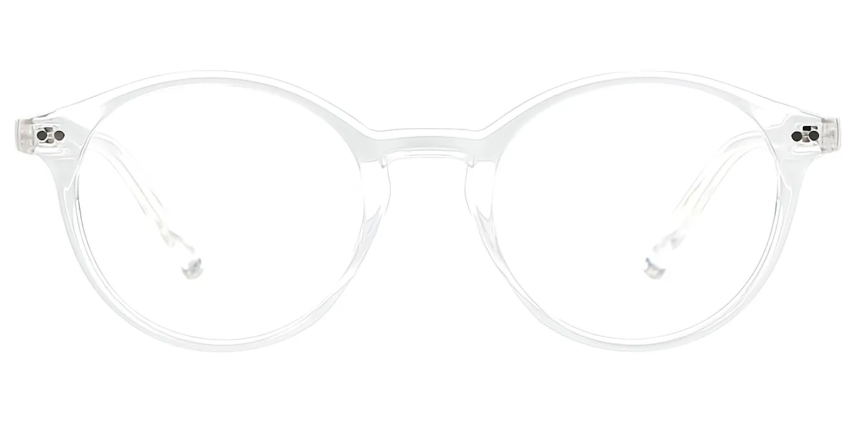 Clear Round Classic Simple TR90 Eyeglasses