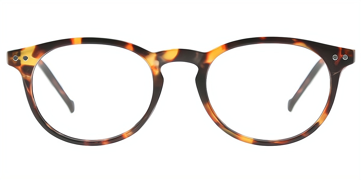 Tortoise Oval Simple Plastic Eyeglasses