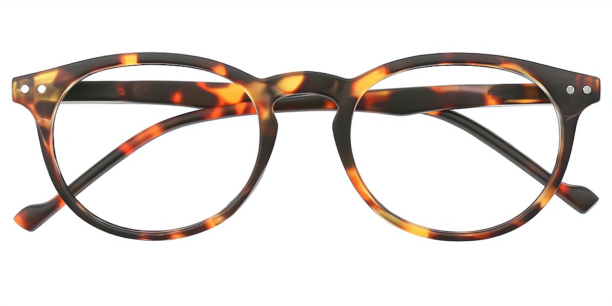 Tortoise Oval Simple Plastic Eyeglasses