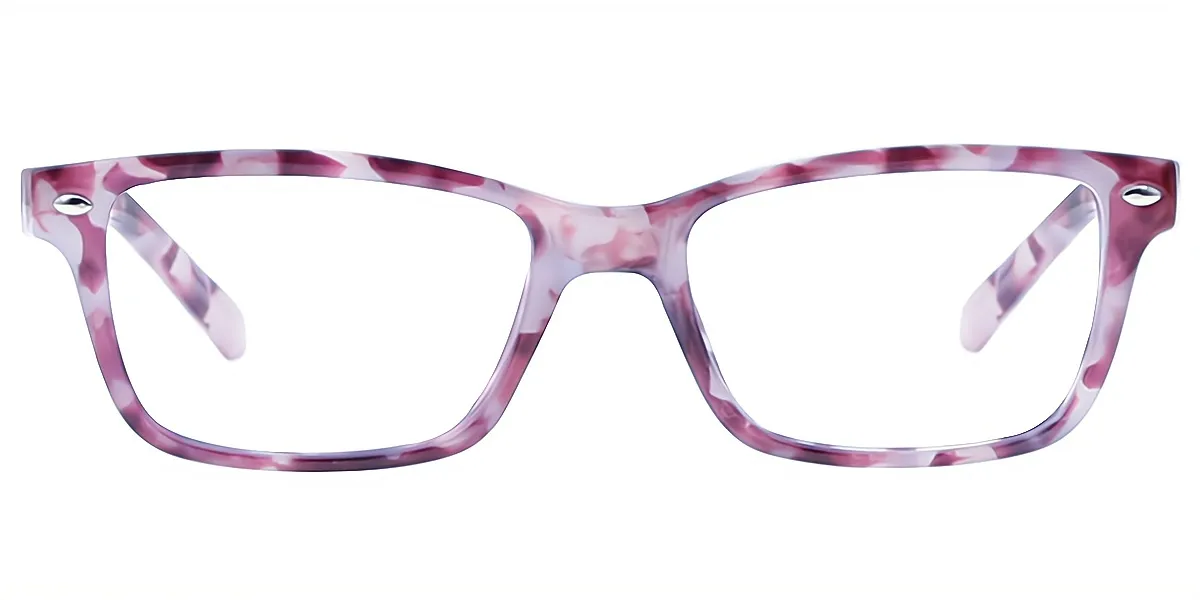 Purple Tortoise Rectangle Elegant Horn TR90 Eyeglasses