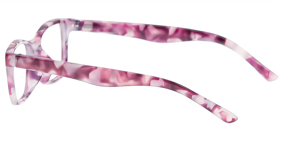 Purple Tortoise Rectangle Elegant Horn TR90 Eyeglasses