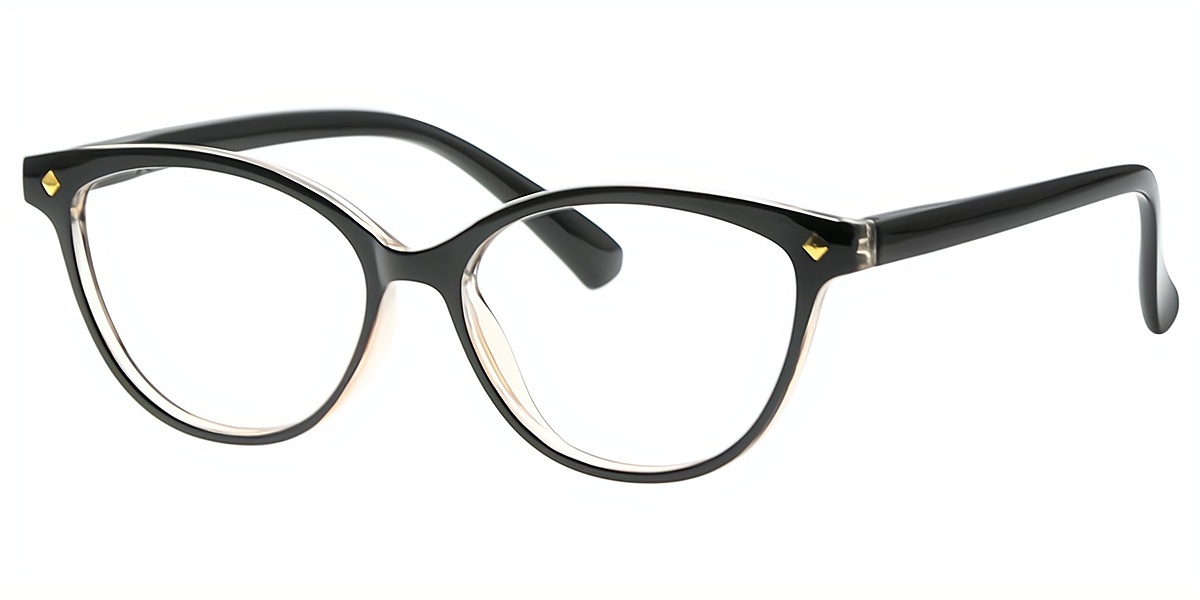 Black Cat Eye Elegant Horn TR90 Eyeglasses