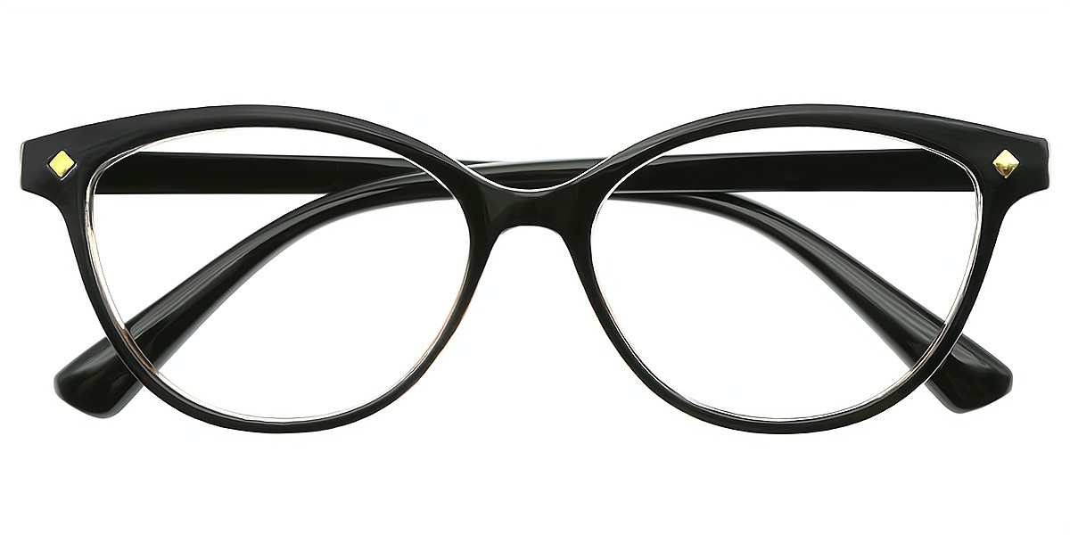 Black Cat Eye Elegant Horn TR90 Eyeglasses