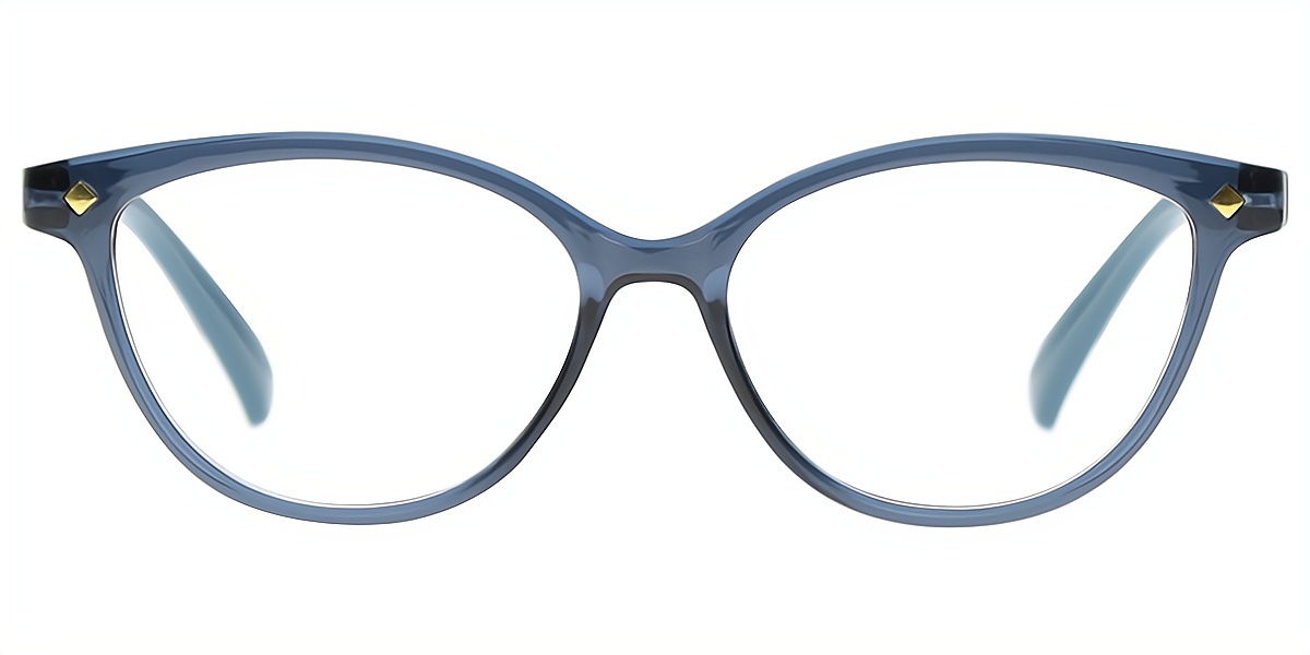 Blue Cat Eye Elegant Horn TR90 Eyeglasses