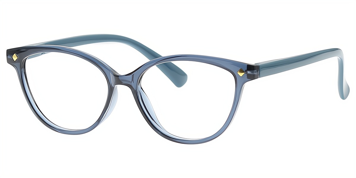 Blue Cat Eye Elegant Horn TR90 Eyeglasses