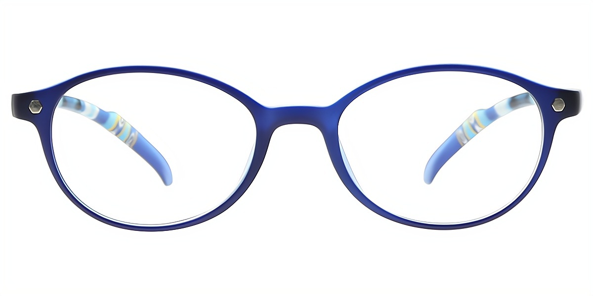 Blue Oval Retro Horn TR90 Eyeglasses