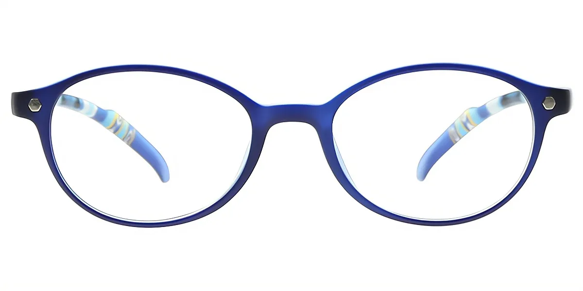 Blue Oval Retro Horn TR90 Eyeglasses