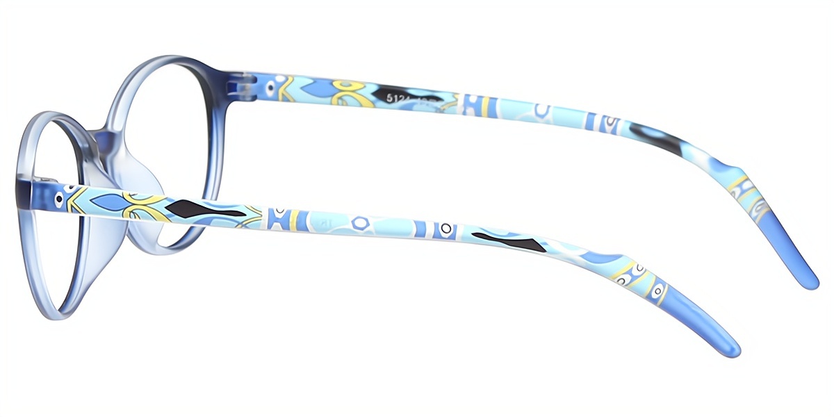 Blue Oval Retro Horn TR90 Eyeglasses