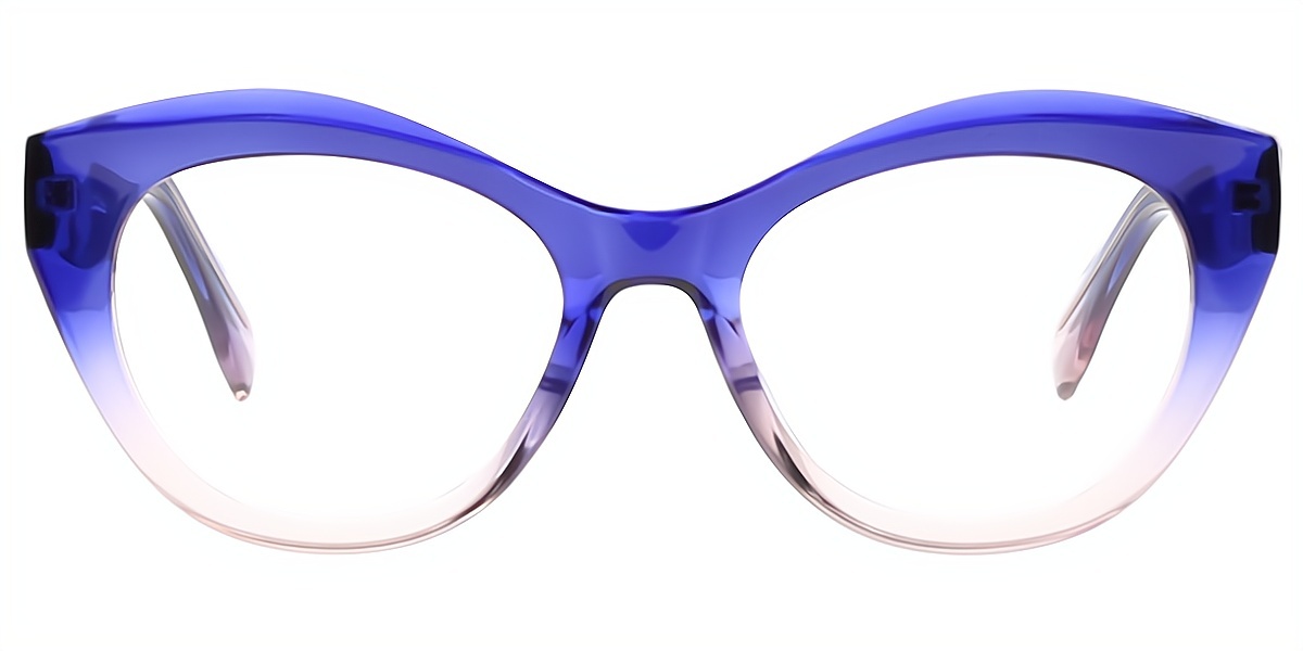 Blue Cat Eye Hipster TR90 Eyeglasses