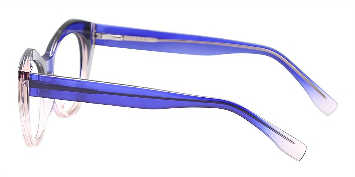 Blue Gradient Cat Eye Hipster TR90 Eyeglasses