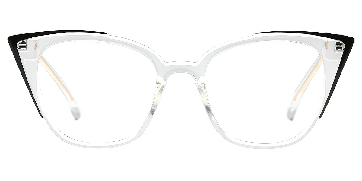 Clear Cat Eye Hipster TR90 Eyeglasses