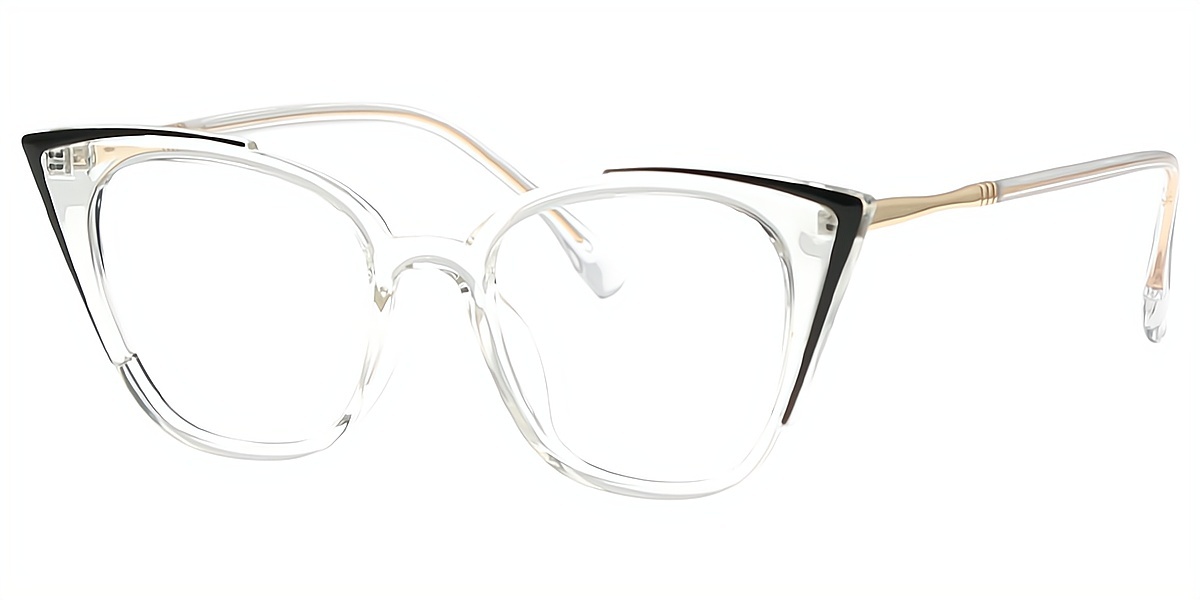 Clear Cat Eye Hipster TR90 Eyeglasses