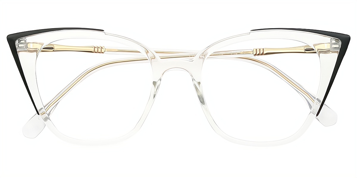 Clear Cat Eye Hipster TR90 Eyeglasses