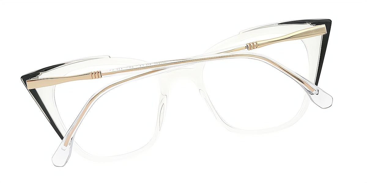 Clear Cat Eye Hipster TR90 Eyeglasses