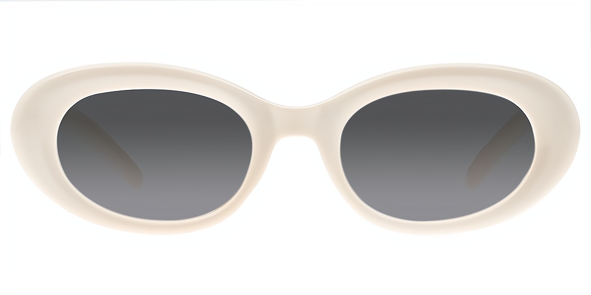 White Oval Retro TR90 Eyeglasses