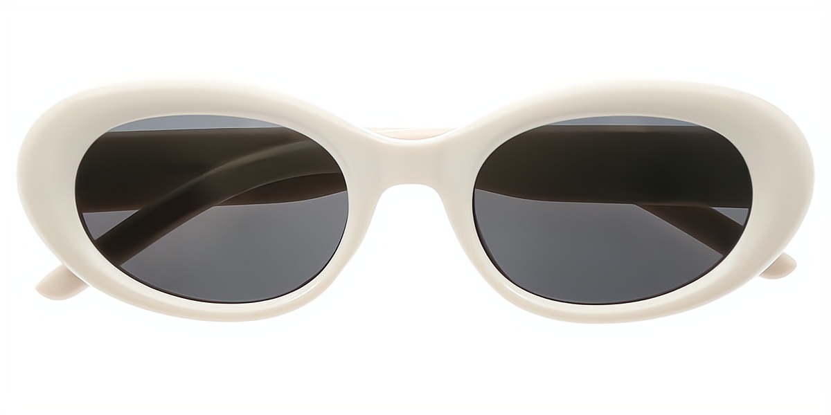 White Oval Retro TR90 Eyeglasses