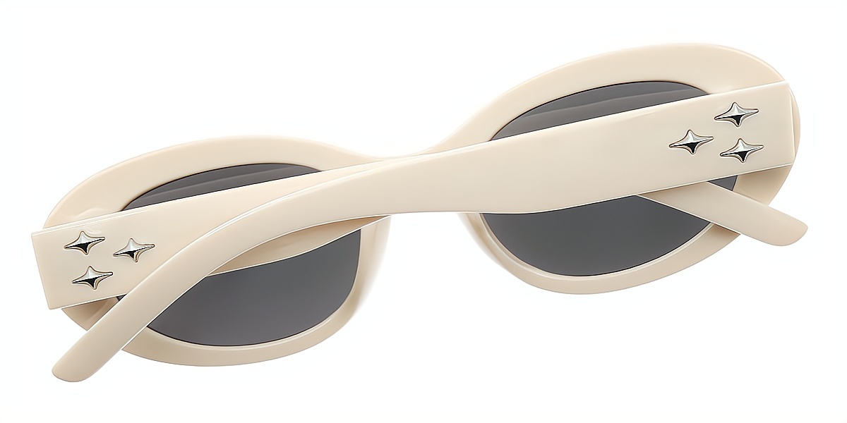 White Oval Retro TR90 Eyeglasses