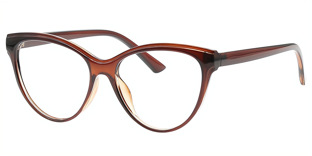 Brown Cat Eye Elegant TR90 Eyeglasses