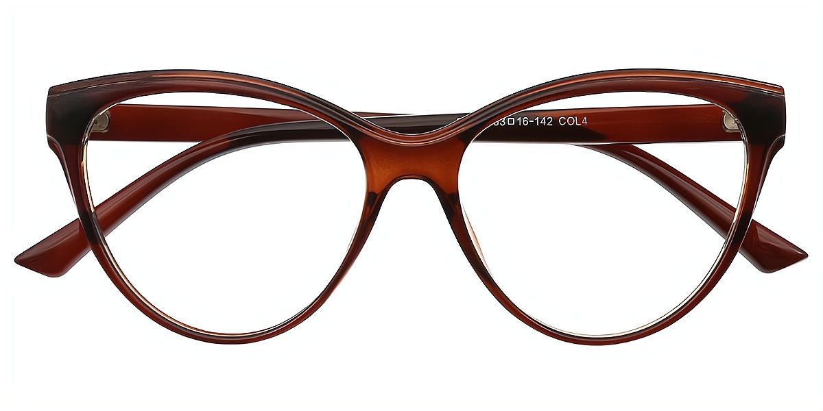 Brown Cat Eye Elegant TR90 Eyeglasses