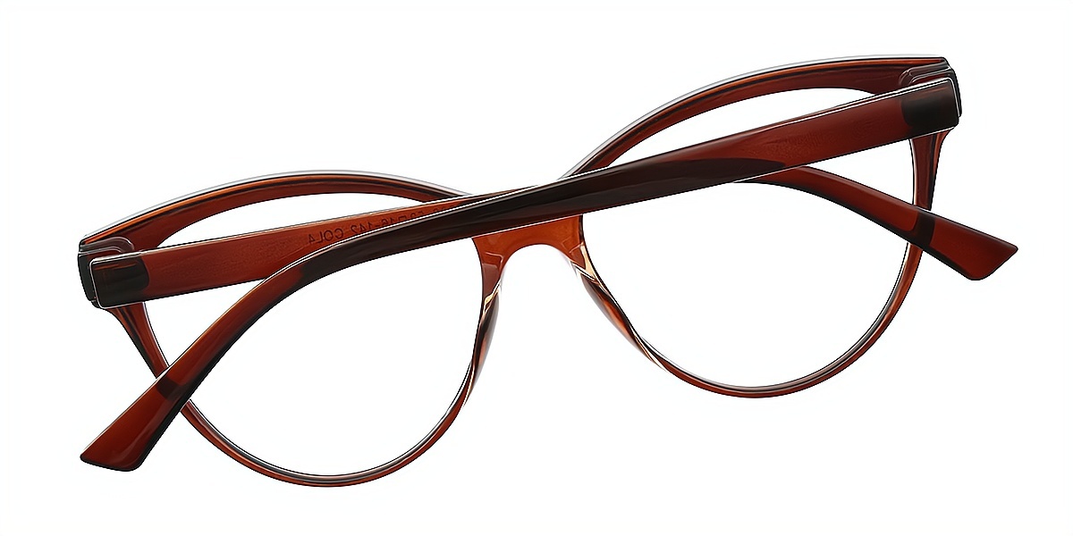 Brown Cat Eye Elegant TR90 Eyeglasses