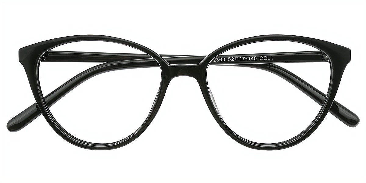 Black Cat Eye Modish TR90 Eyeglasses